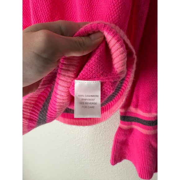 Design History Pink Cashmere Sweater Womens Sz S Flare Sleeve Quiet Luxury - Picture 6 of 9